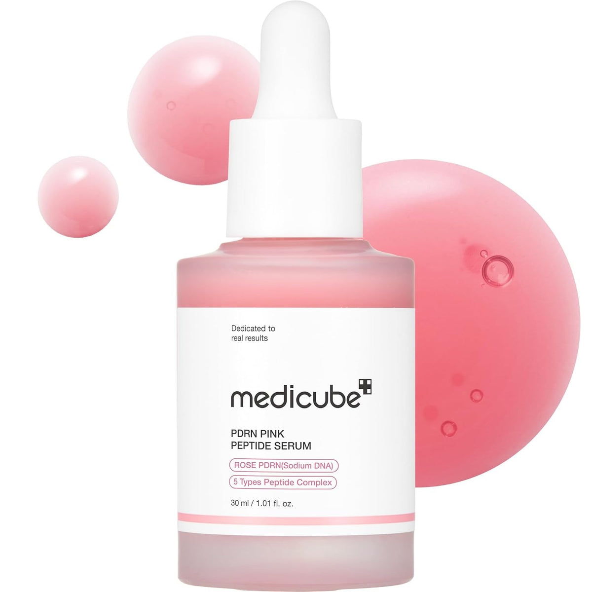 Medicube PDRN Pink Peptide Serum – Firming Elasticity Boosting Rose PDRN Anti Aging Facial Treatment 30mL