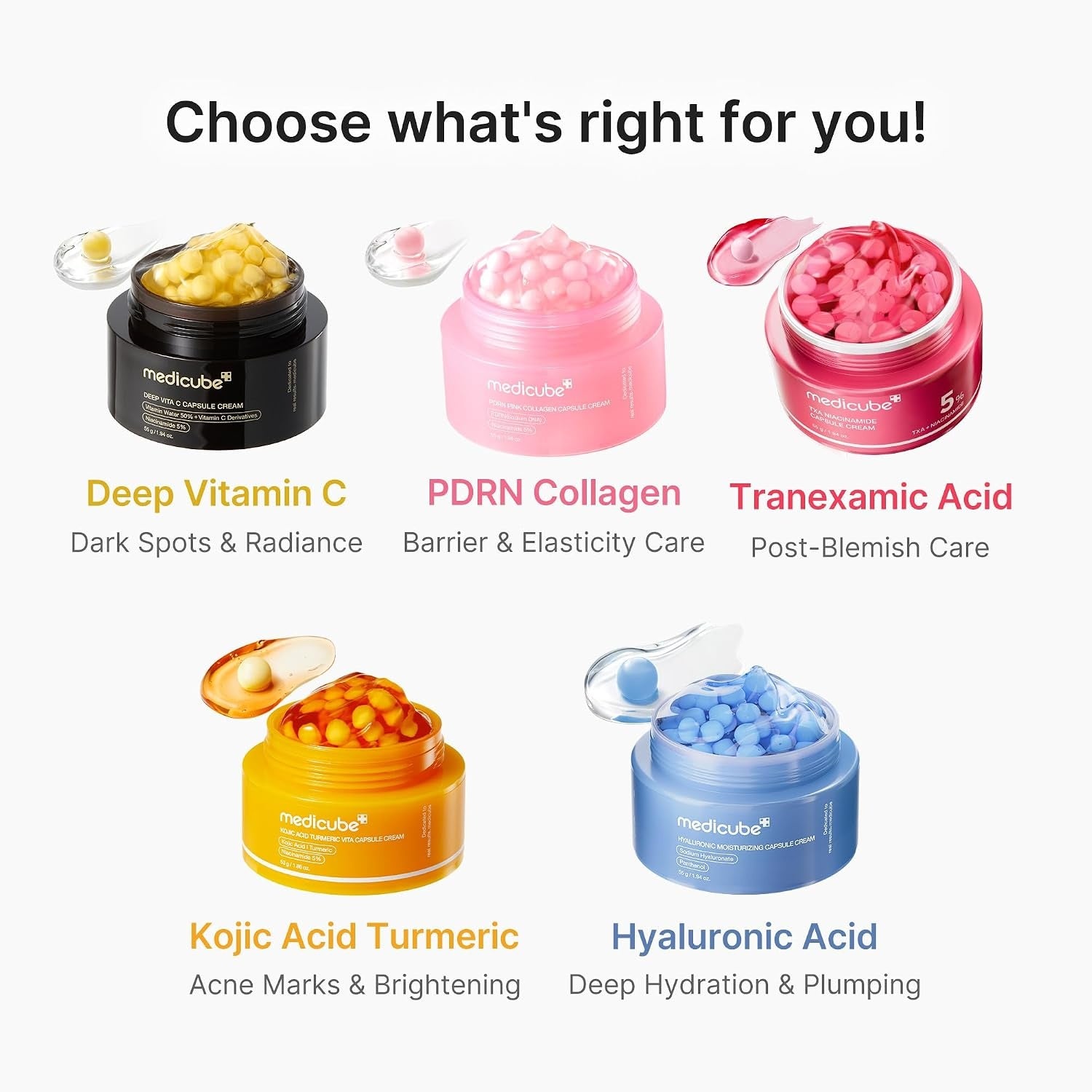 Medicube Deep Vita C Capsule Cream – Brightening Niacinamide 5% Vitamin C Dark Spot Facial Moisturizer 55g
