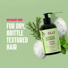 Mielle Organics Rosemary Mint Strengthening Shampoo – Biotin Infused Hair Growth Anti Shedding Cleanser 355mL