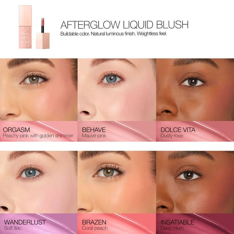 NARS Afterglow Liquid Blush – Hydrating Dewy Radiant Luminous Cheek Tint 7mL