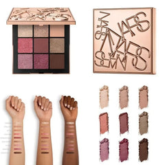 NARS Uninhibited Eyeshadow Palette – 9-Shade High-Pigment Rose & Neutral Matte Metallic Eye Makeup 10.8g