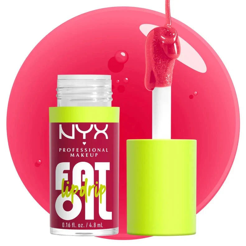 NYX Professional Makeup Fat Oil Lip Drip – High-Shine Hydrating Non-Sticky Tinted Gloss 4.8mL