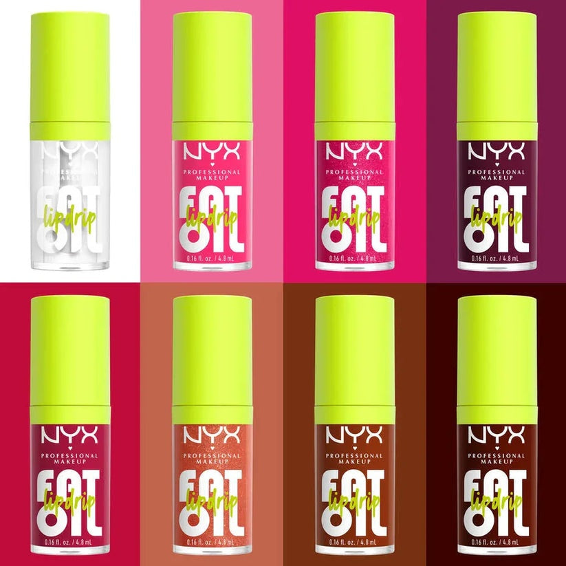 NYX Professional Makeup Fat Oil Lip Drip – High-Shine Hydrating Non-Sticky Tinted Gloss 4.8mL