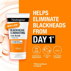 Neutrogena Blackhead Eliminating Face Scrub – 2% Salicylic Acid Acne Exfoliating Cleanser 150mL