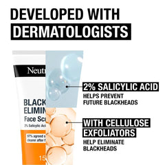 Neutrogena Blackhead Eliminating Face Scrub – 2% Salicylic Acid Acne Exfoliating Cleanser 150mL