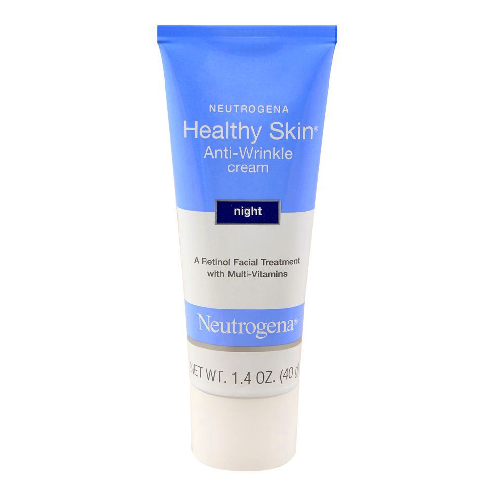 Neutrogena Healthy Skin Anti-Wrinkle Cream Night – Retinol Facial Treatment with Multi-Vitamins for Fine Lines Age Spots 40g