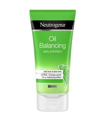 Neutrogena Oil Balancing Daily Exfoliator – Oil Free Lime Aloe Vera Mattifying Pore Face Scrub 150mL