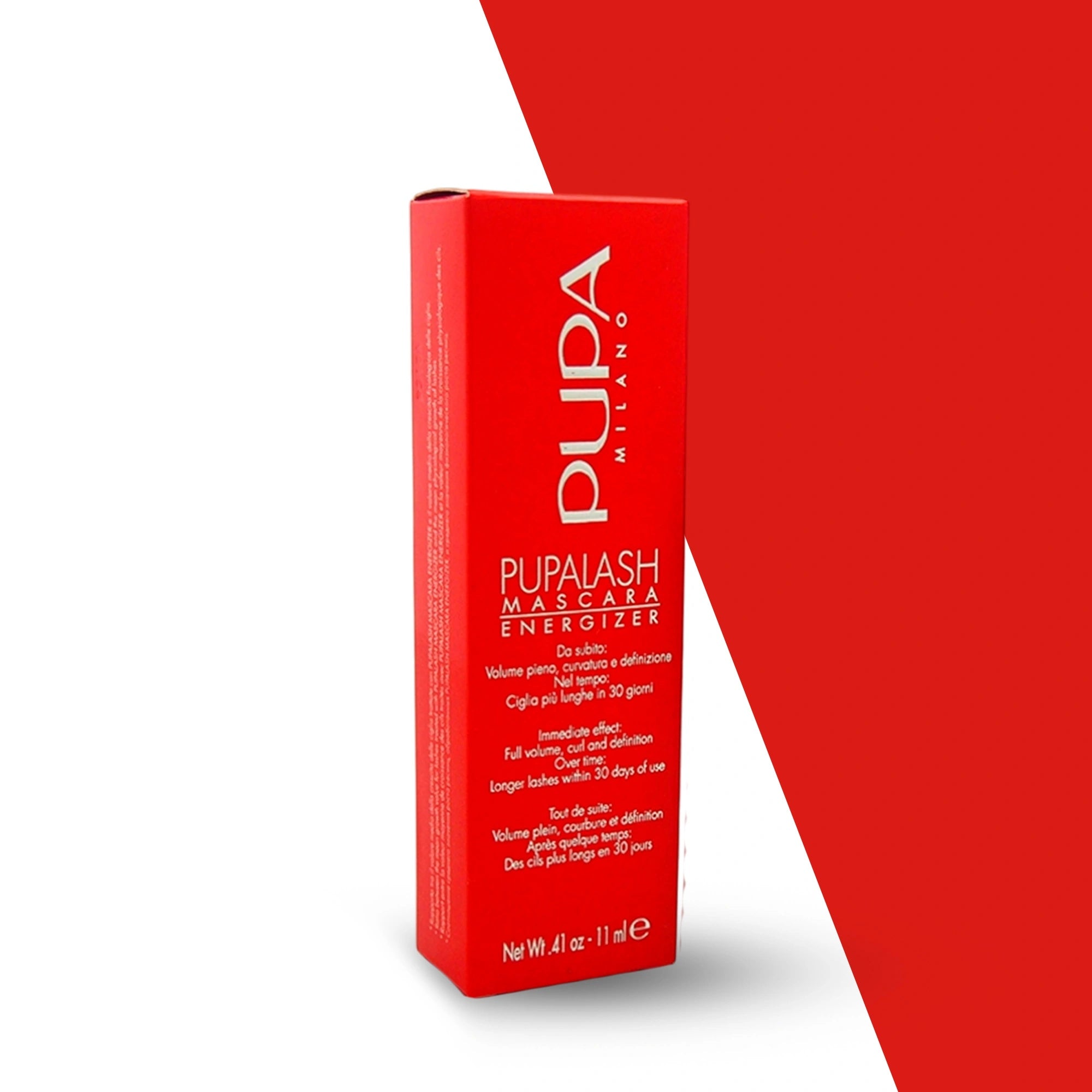 Pupa Milano Pupalash Mascara Energizer - Volumizing and Lengthening Eye Makeup 11mL