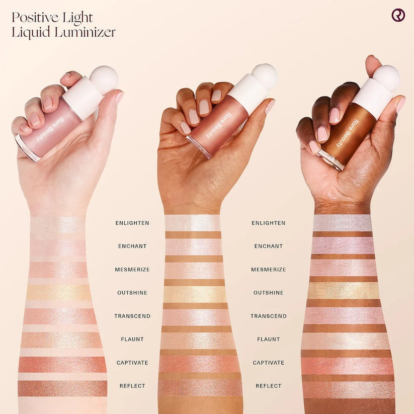 Rare Beauty Positive Light Liquid Luminizer – Silky Weightless Shimmer Glow Face Highlighter 15mL