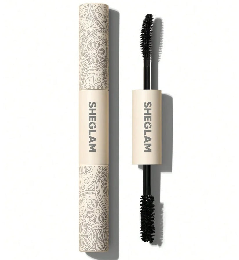 SHEGLAM All-In-One Volume & Length Washable Mascara – Dual-Ended Smudge-Proof Defining Eye Makeup 8.5mL