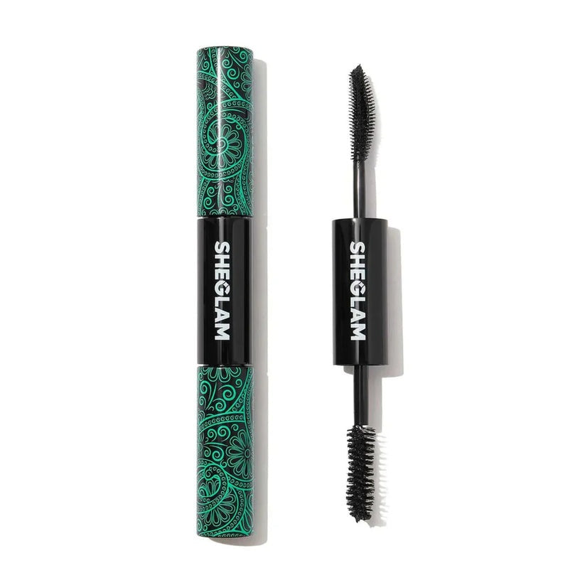 SHEGLAM All-In-One Volume & Length Waterproof Mascara – Dual-Ended Long-Lasting Smudge-Proof Eye Makeup 8.5mL