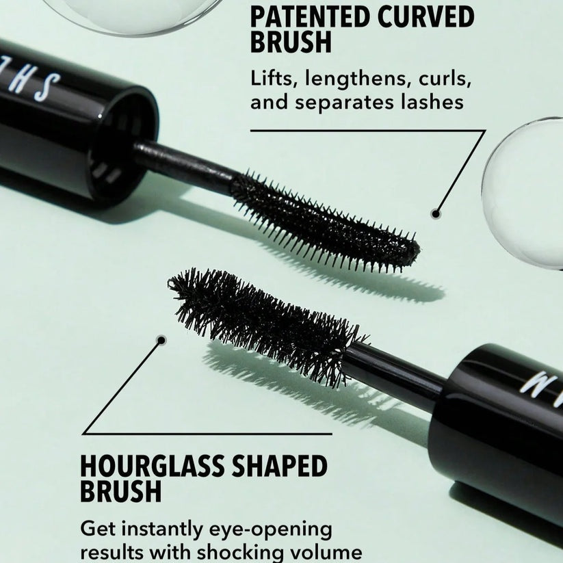 SHEGLAM All-In-One Volume & Length Waterproof Mascara – Dual-Ended Long-Lasting Smudge-Proof Eye Makeup 8.5mL