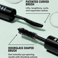 SHEGLAM All-In-One Volume & Length Waterproof Mascara – Dual-Ended Long-Lasting Smudge-Proof Eye Makeup 8.5mL