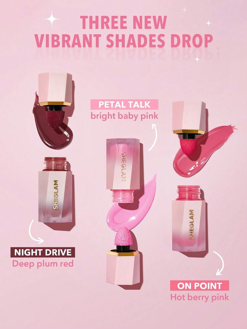 SHEGLAM Color Bloom Liquid Blush – Sponge-Tip Applicator Matte Dewy Finish Cream Cheek Makeup 5.2mL