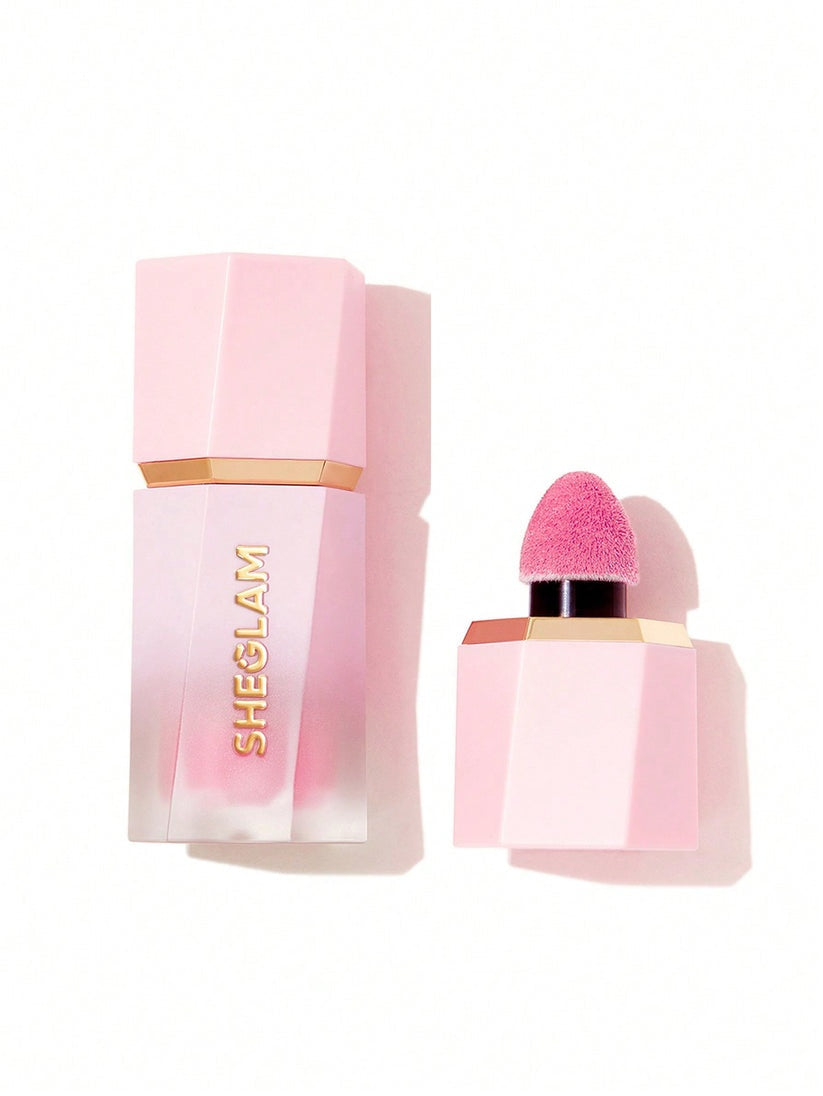 SHEGLAM Color Bloom Liquid Blush – Sponge-Tip Applicator Matte Dewy Finish Cream Cheek Makeup 5.2mL