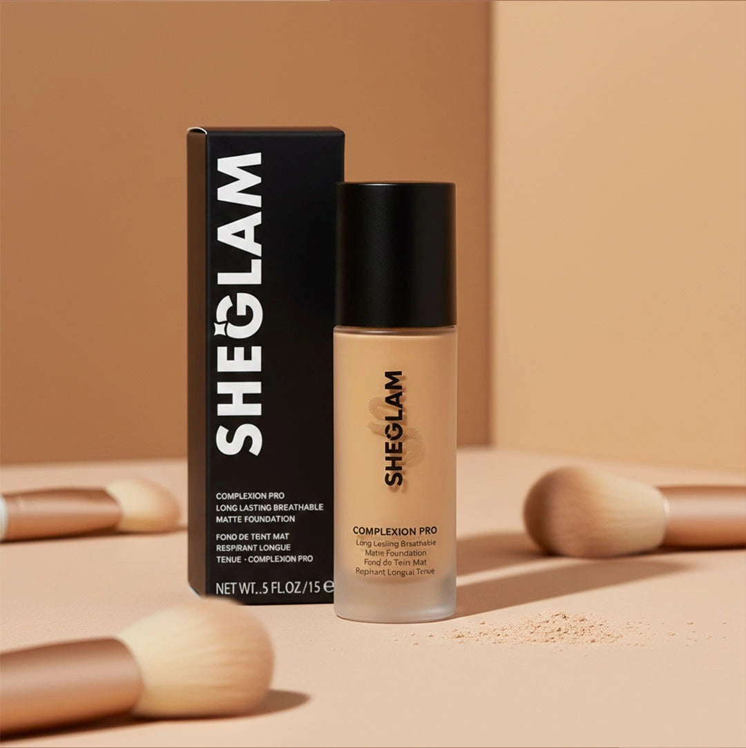 SHEGLAM Complexion Pro Long Lasting Breathable Matte Foundation - Oil Control Liquid Makeup 30mL