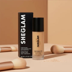 SHEGLAM Complexion Pro Long Lasting Breathable Matte Foundation - Oil Control Liquid Makeup 30mL