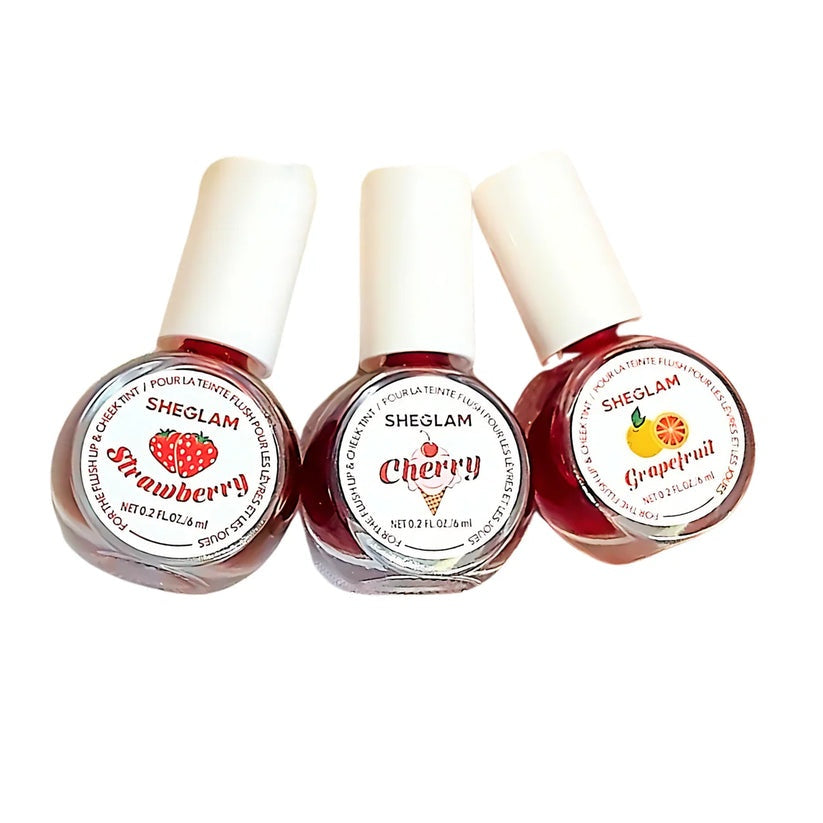 SHEGLAM For The Flush Lip & Cheek Tint Strawberry – Long-Lasting Hydrating Multi-Use Liquid Stain 6mL