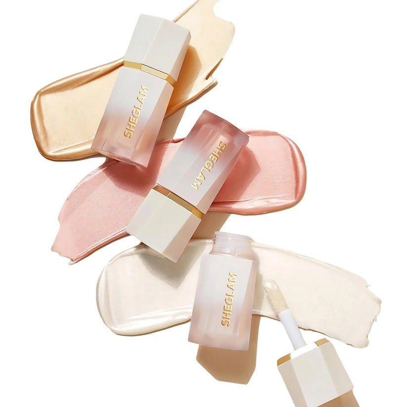 SHEGLAM Glow Bloom Liquid Highlighter – Long-Lasting Hydrating Shimmer Dewy Face Illuminator 5.2mL