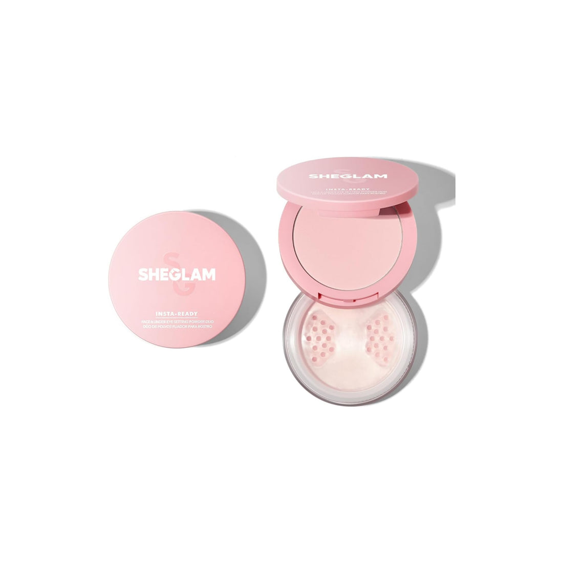 SHEGLAM Insta-Ready Face Powder - Matte Setting Loose Under-Eye Duo | Bubble Gum