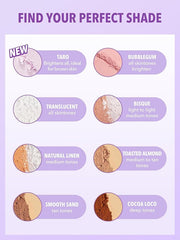 SHEGLAM Insta-Ready Face Powder - Matte Setting Loose Under-Eye Duo | Taro