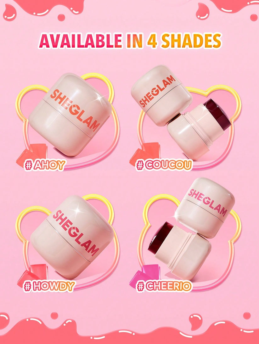 SHEGLAM Jelly-Licious Hydrating Lip & Blush Tint – Multi-Use Sheer Cream Jelly Blush & Lip Stain 5.2g