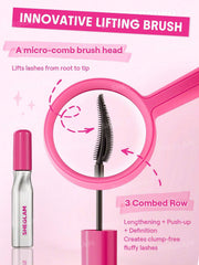 SHEGLAM Lashlighter Up & Out Mascara - Lengthening Volumizing Curling Wand
