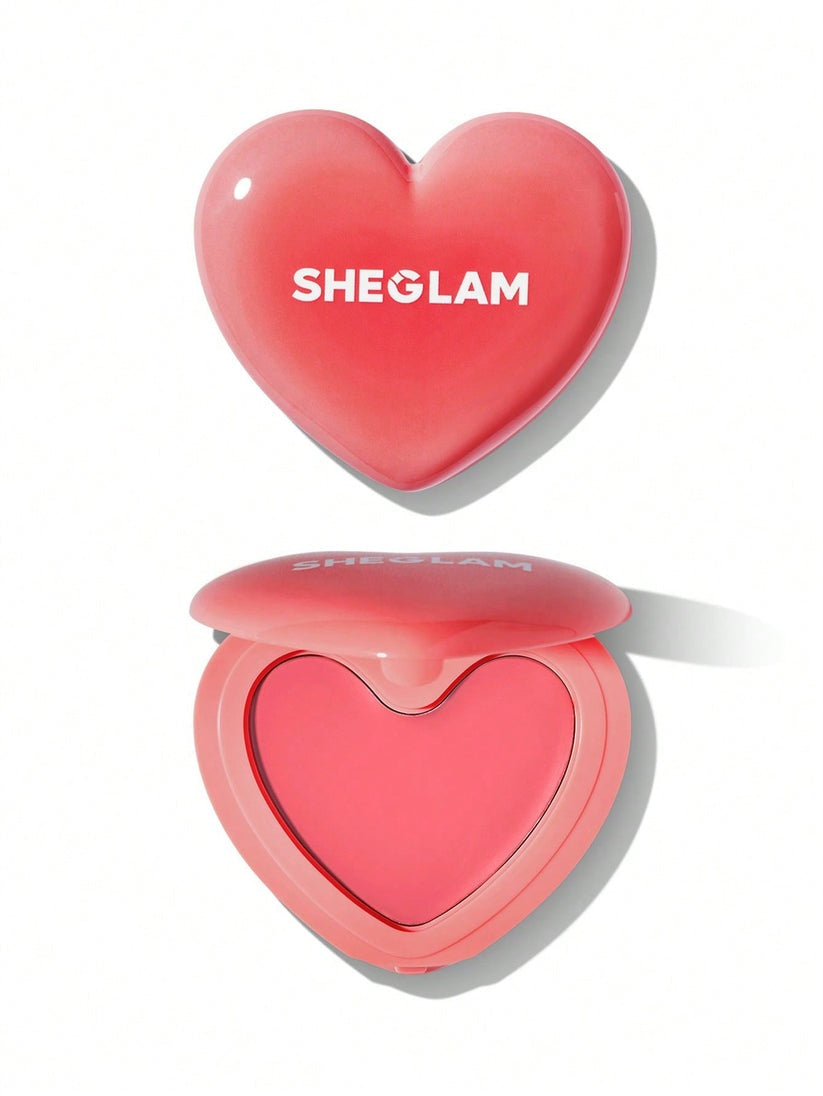 SHEGLAM Playing Cupid Cream Blush – Heart-Shaped Multi-Use Satin Finish Lip & Cheek Tint 3.6g