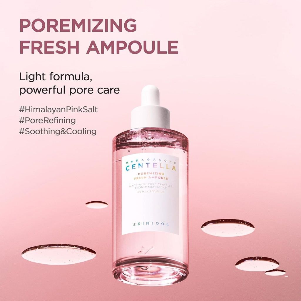 SKIN1004 Madagascar Centella Poremizing Fresh Ampoule – Pore Tightening Sebum Control Facial Serum 100mL