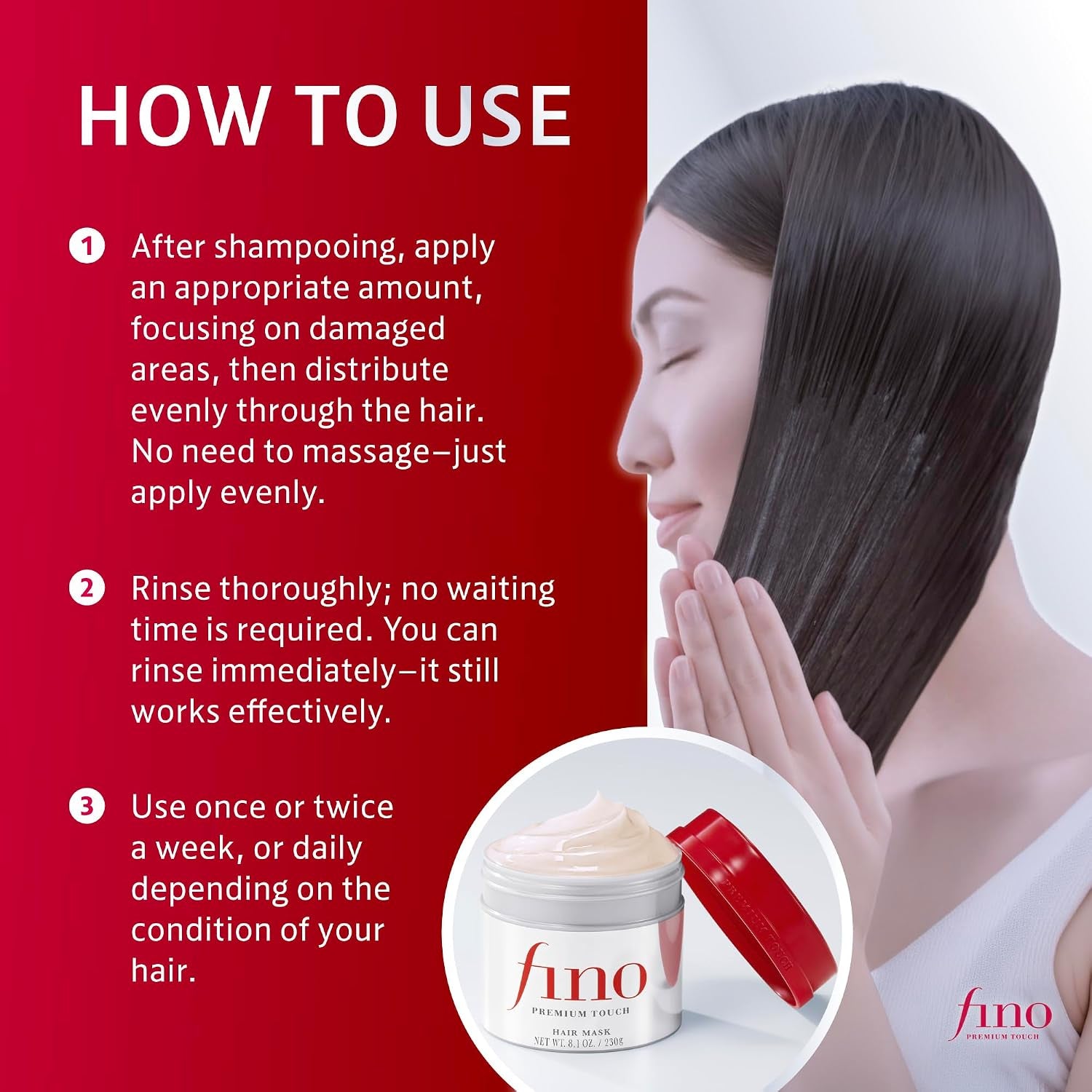 Shiseido Fino Premium Touch Penetration Essence Hair Mask – Deep Repair Royal Jelly Hydrating Treatment 230g