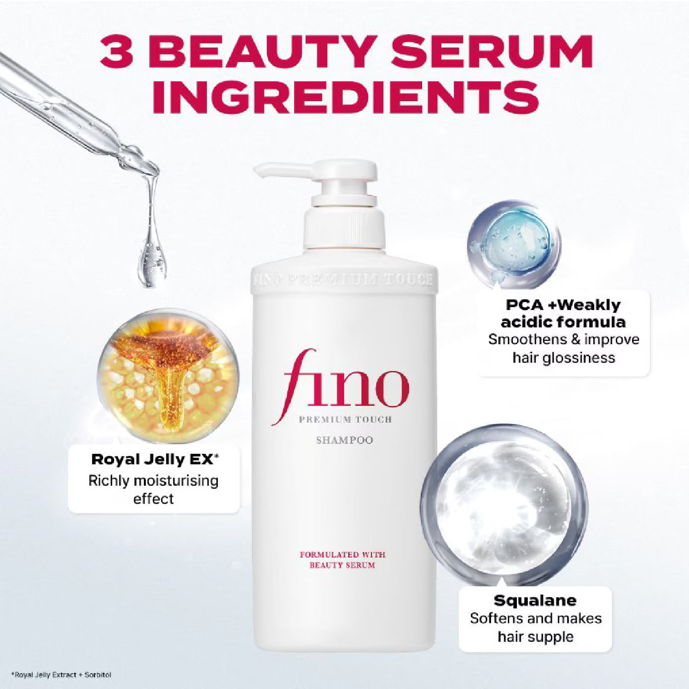 Shiseido Fino Premium Touch Shampoo – Beauty Serum Infused Deep Repair Strengthening Hair Cleanser 550mL