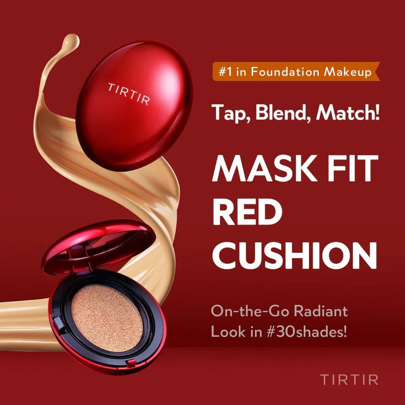 TIRTIR Mask Fit Red Cushion Foundation – 72-Hour Long-Lasting Full Coverage Liquid Compact Makeup 18g