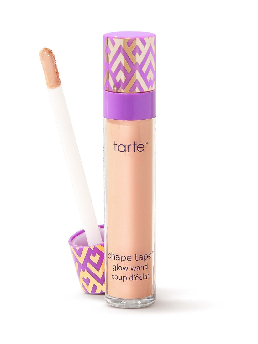 Tarte Shape Tape Glow Wand – Illuminating Sheer Full Coverage Liquid Concealer Highlighter 6.0mL