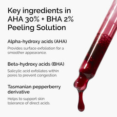 The Ordinary AHA 30% + BHA 2% Peeling Solution – Exfoliating Acne Blemish Care Smooth Texture Facial Treatment 30mL