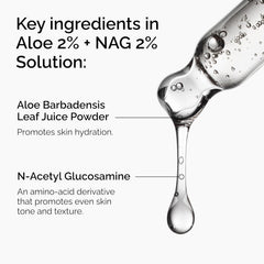 The Ordinary Aloe 2% + NAG 2% Solution – Soothing Blemish Prone Skin Acne Marks Fading Facial Serum 30mL