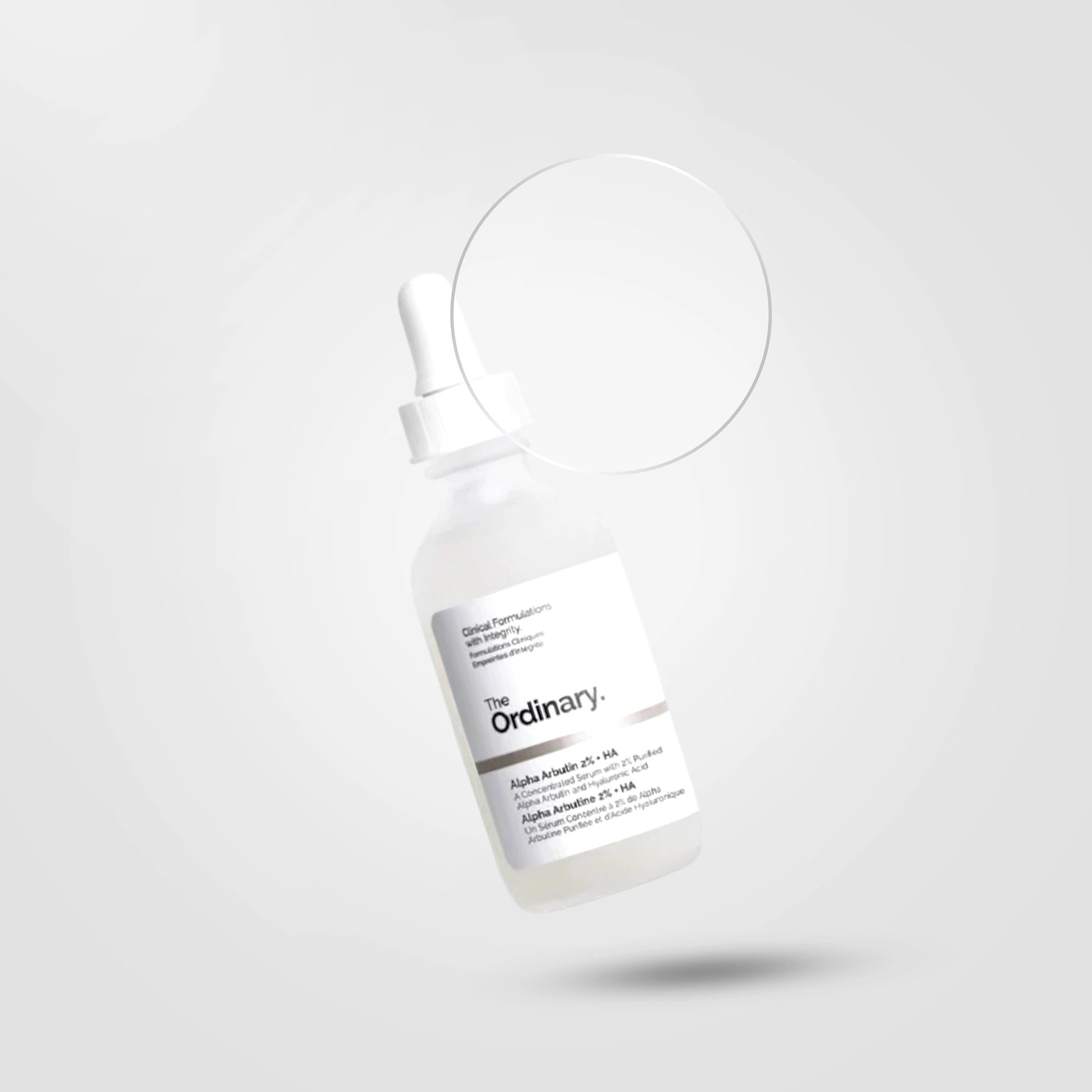 The Ordinary Alpha Arbutin 2 Percent + HA – Dark Spot Correcting and Hyaluronic Acid Brightening Face Serum 30mL