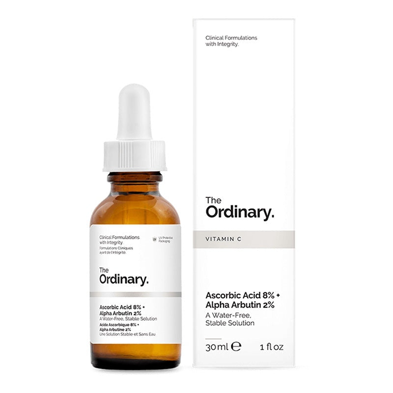 The Ordinary Ascorbic Acid 8% + Alpha Arbutin 2% – Brightening Dark Spot Fading Hyperpigmentation Facial Serum 30mL