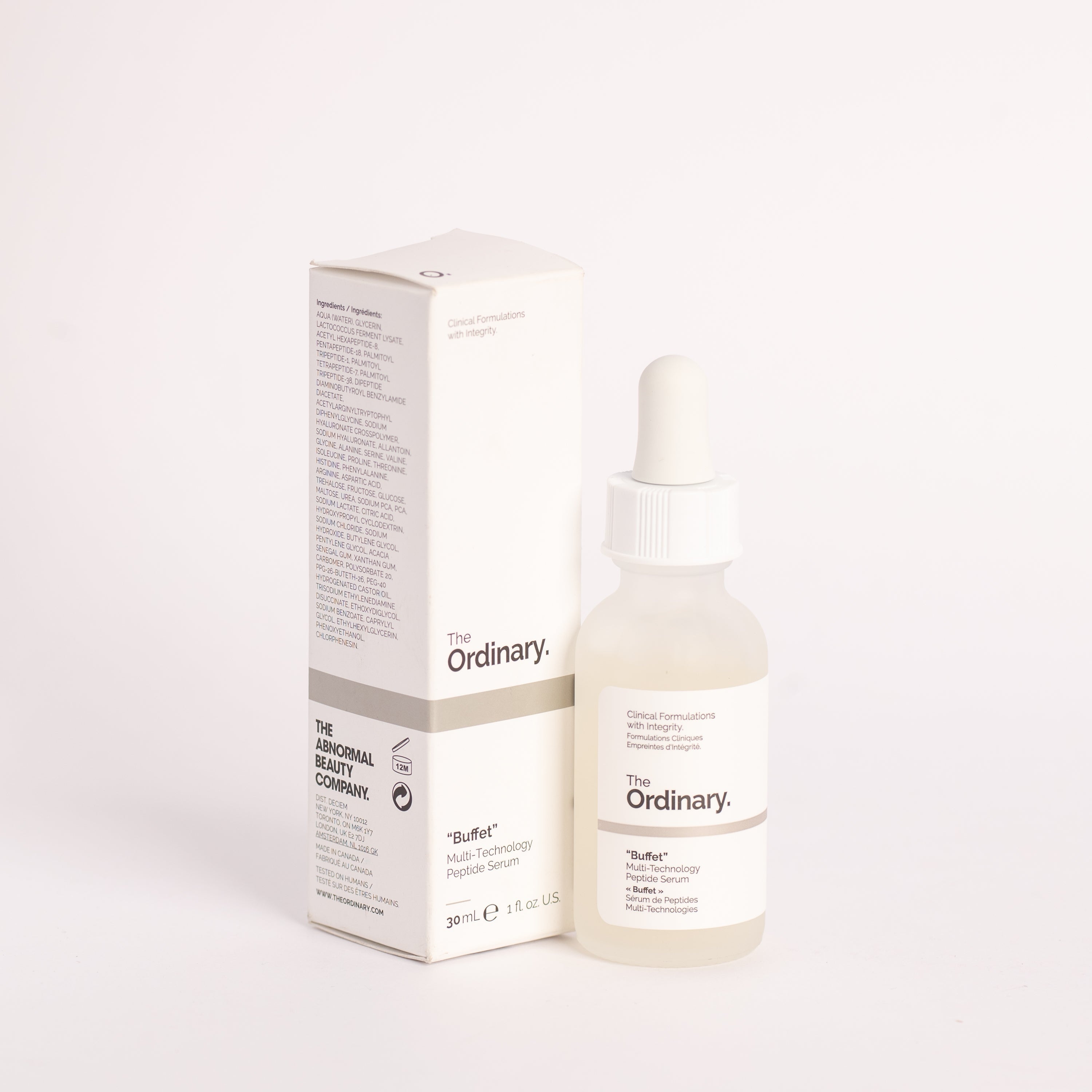 The Ordinary Buffet Multi-Technology Peptide Serum – Anti Aging Fine Lines Wrinkles Firming Facial Treatment 30mL
