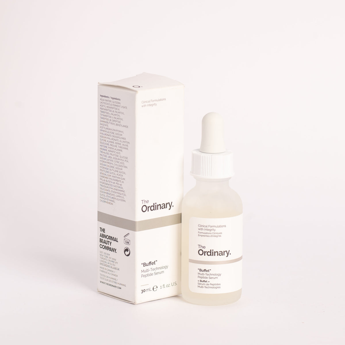 The Ordinary Buffet Multi-Technology Peptide Serum – Anti Aging Fine Lines Wrinkles Firming Facial Treatment 30mL
