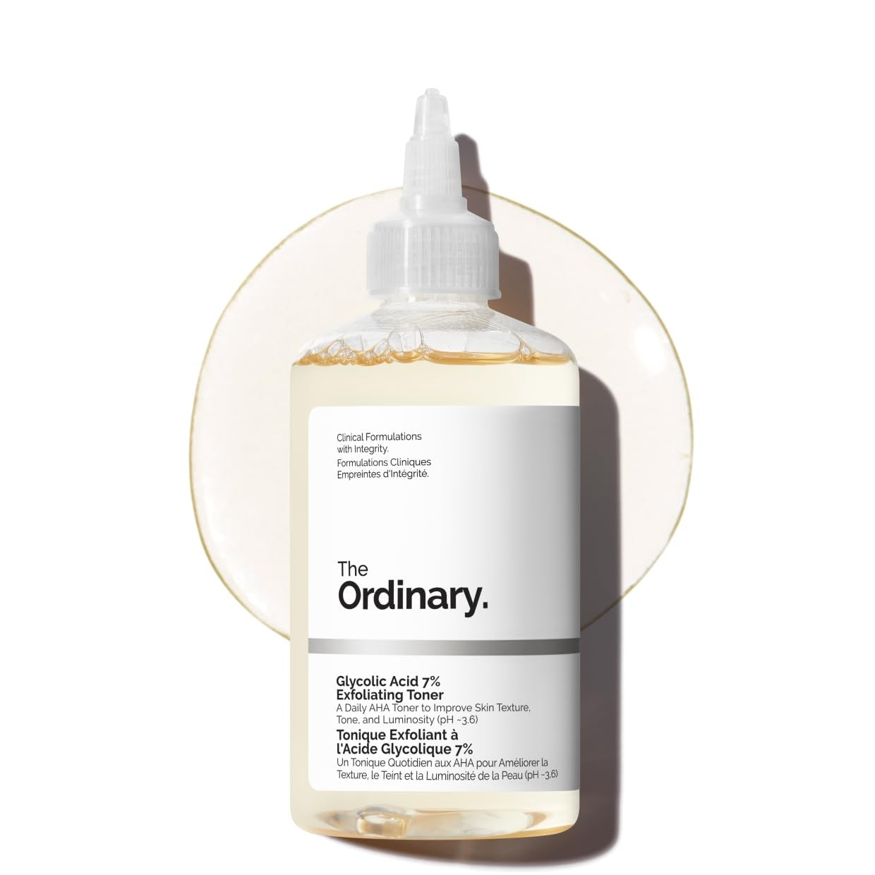 The Ordinary Glycolic Acid 7% Exfoliating Toner – Skin Texture Tone Luminosity Improving Facial Cleansing Skin Care 240mL