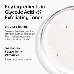 The Ordinary Glycolic Acid 7% Exfoliating Toner – Skin Texture Tone Luminosity Improving Facial Cleansing Skin Care 240mL