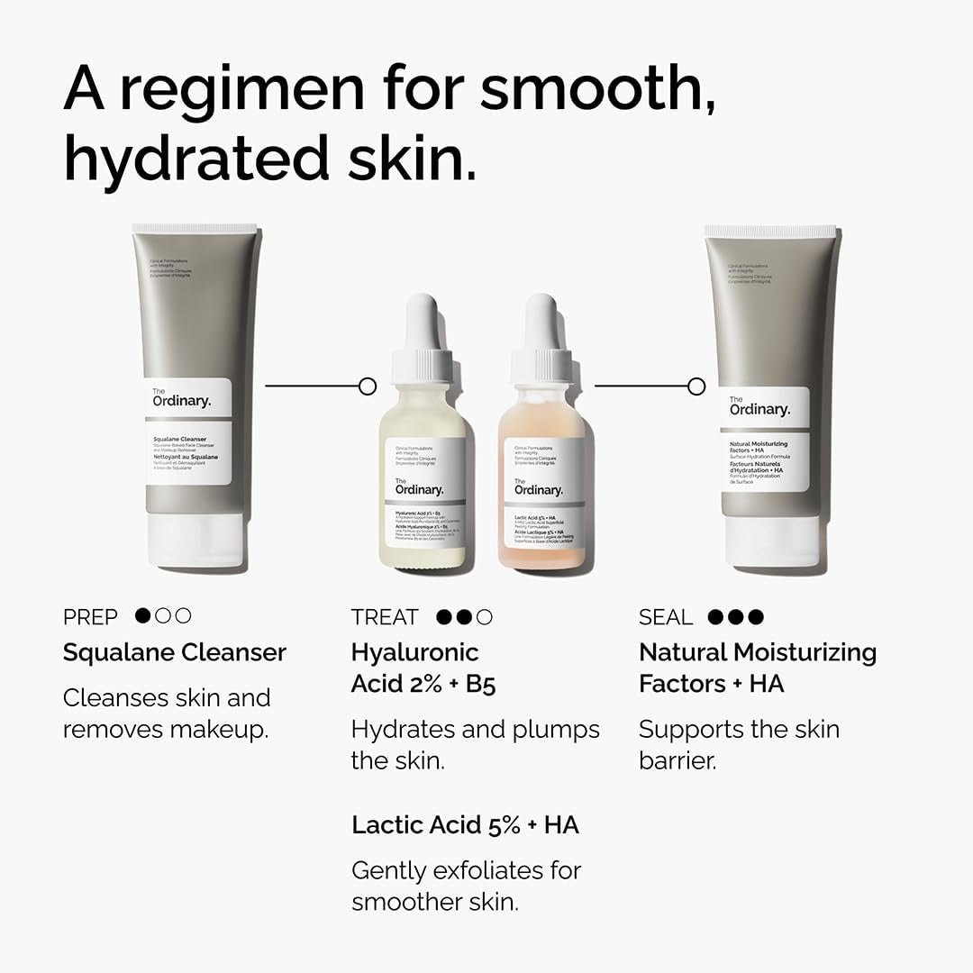 The Ordinary Lactic Acid 5% + HA – Mild Exfoliating Skin Smoothing Resurfacing Facial Serum 30mL