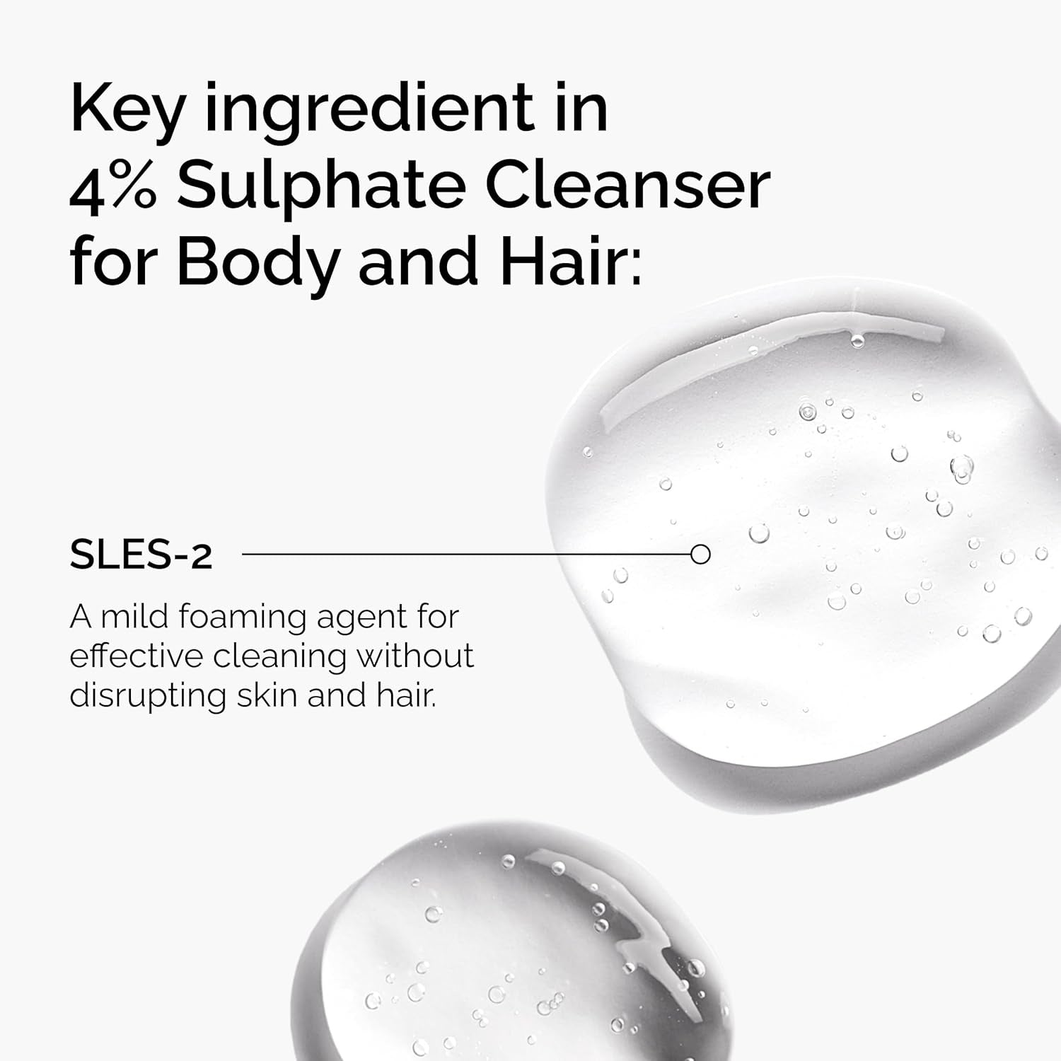 The Ordinary Sulphate 4% Cleanser for Body and Hair – Gentle Cleansing Daily Use Shower Wash Shampoo 240mL