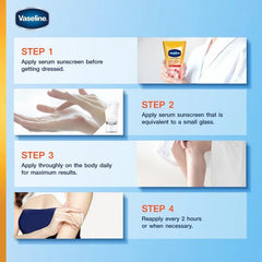Vaseline Healthy Bright Daily Protection & Brightening Serum SPF 50+ PA++++ – High UV Defense Non Greasy Body Sunscreen 300mL