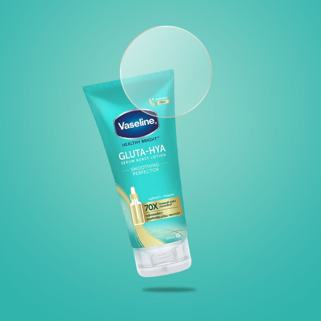 Vaseline Healthy Bright Gluta-Hya Serum Burst Lotion Set – Brightening and Hydrating Body Moisturizer Assortment 300mL