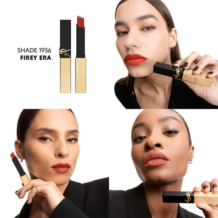 Yves Saint Laurent The Slim Couture Matte Lipstick – High Pigment Full Coverage Longwear Velvet Lip Color 2.2g