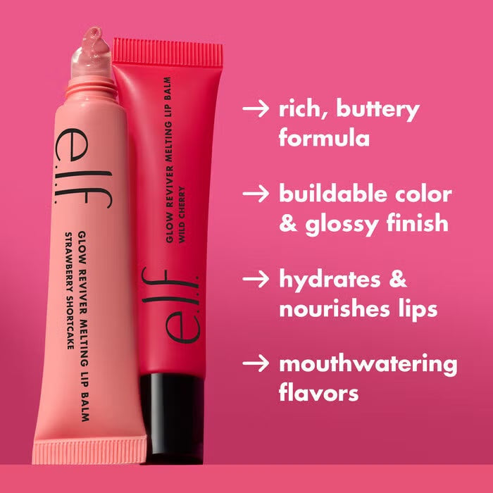 e.l.f. Glow Reviver Melting Lip Balm - Hydrating Tinted Gloss Cream 15g