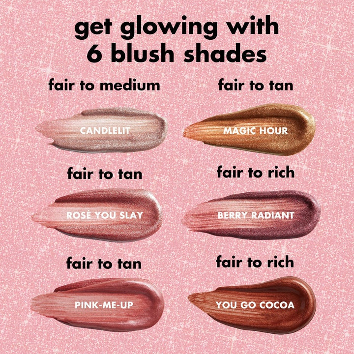 e.l.f. Halo Glow Blush Beauty Wand – Cushion Applicator Radiant Luminizing Liquid Blush 10mL